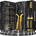 Micro-Fit 3.0 Crimping Tool Kit, 22 Types 220 Pin 3.0mm Pitch Connectors, Ratcheting Crimper for 3020 AWG, with Pin Extractors, PC/PSU & Appliance Wiring, Compatible with Molex Micro-Fit 3.0