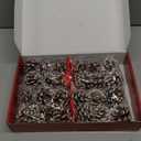 24 PCS Natural Pine Cones, 1.96 in Pinecone Ornaments, Pine Cones for Crafts with Sliver String, Decorative DIY Craft for Christmas Tree Christmas Table Decorations, Winter Decor Vase Filler