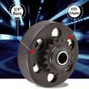 Go Kart Centrifugal Clutch 18 Tooth 3/4" Bore #35 Chain 20mm Hole Compatible with Mini Bike and Go Kart Racing