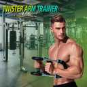 Twister Arm Trainer for Men, Adjustable Chest Workout Equipment, Arm Exercise Equipment up to 100LB, Chest Trainer for Men, Arm Muscle Strengthener, Power Twister for Shoulders and Forearms Training