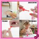 Hello Kitty Water-Based Nail Polish Set, Peel-Off Set with Glittery & Opaque Colors and Nail Accessories for Girls Kids, Perfect for Dress Up, Parties & Makeovers Ages 3+ by Townley Girl