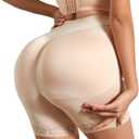 Women Bigger Butt Enhancer Butt Lifter Padded Lace Shapewear Control Panties Seamless Thicker Fake Buttock Underwear (Large, Beige)