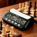 VINJOE Chess Clock Digital Chess Timer Professional for Board Games,Portable Digital Chess Clock & Game Timer with Basic,Bonus,Delay and Positive Time Features Best Gifts for Christmas(Without Battery