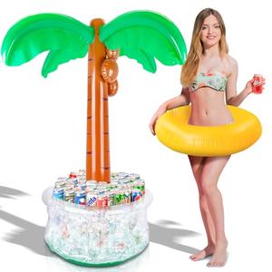 ArtCreativity 60 Inch Inflatable Palm Tree Cooler - Blow Up Palm Tree for Beach Decor, Pool Decor, Hawaiian Party Decorations, and Luau Party Decorations - Inflatable Tree with Drink Cooler Base