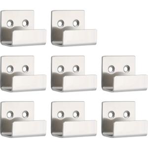Alise Tile Display Wall Hanger Fastenerr,Stainless Steel Wall Mount Tile Brackets Hook Heavy Duty Tile Hanger for Mirrors,Picture Frame,Ceramic Wall Display,Fit 20mm Thick,Pack of 8,Brushed