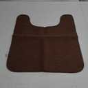 Bosap Toilet Rugs U Shaped Bathroom Rug,Machine Washable Non Slip Quick Dry Super Absorbent Ultra Thin Toilet Mats for Bathroom Toilet.Brown,1'8"x2'(20x24inch)