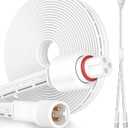 16.3FT Permanent Outdoor Lights Extension Cable for Go-vee H705A H705B H705C H706A H706B H706C,IP68 Waterproof Extension Cord, 3 Pin Power Cord 1FT Y-Shaped Extension