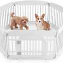 NEWBULIG 6 Panels 24 Inch Dog Playpen, Plastic Pet Play Pen Fence