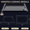 Utheer Nano-Ceramic Half Griddle for Ninja FlexFlame PG300,Professional-Grade Nonstick Half-Size Griddle Plate with Grease Drain,Rust-Resistant,BBQ Breakfast & Camping,Fit Ninja FlexFlame XSKHLFGRIDLE