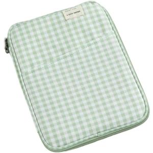 11-13Inch Cute Puffy Laptop Sleeve Fairycore Carrying Laptop Bag Cover Kawaii Tablet Liner Pouch Cottagecore Office Accessories (11inch,Green)