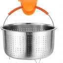 GREATLINK Mesh Strainer and Vegetable Steamer Basket for Instant Pot Accessories 8Qt, Stainless Steel Veggie Strainers and Colanders for Cooking Broccoli, Eggs, Pasta, Quinoa (8 Qt - Steamer Basket)