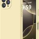 LOVE 3000 Designed for iPhone 16 Pro Case, Premium Silicone with [Soft Anti-Scratch Microfiber Lining] Shockproof Protective Phone Case for Men Women Girls 6.3", Creamy Yellow