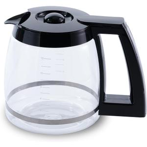 12-Cup Coffee Maker Carafe Replacement Compatible Black SS-12, SS-15, SS-16, DCC-1100BK, DCC-1200, DCC-2650, CHW-12P1, DGB-400, DGB-550BK, DGB-550BK1, DGB-625BC and DGB-700BC