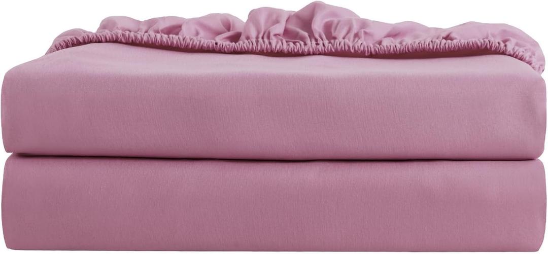 2 Pack Queen Fitted Bed Sheets Softest Quality Microfiber, 15" Deep Pocket Sheets with Wrinkle and Fade Resistant, Durable and Long Lasting Queen Sheet Only, Pink