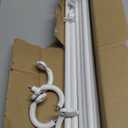 TVWOO Wrap Around Curtain Rods,White Curtain Rods 48 to 84 Inch,5/8 Inch Adjustable Blackout Curtain Rod Set with Bracket,Room Darkening Single Window Rod,Metal Hidden Curved Drapery Rods 48-84",White