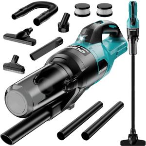 Cordless Vacuum Cleaner for Makita 18V Battery, 6 in 1 Handheld Electric Vacuum Cleaner with HEPA Filter and LED Light, 46 CFM Portable Hand Vacuum for Floor, Carpet, Car (Battery Not Included)