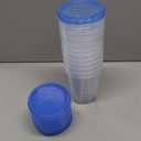 12 Pack- 34/24/17oz Freezer Storage Containers, Plastic Food Storage Containers with Twist Top Lids, BPA Free and Reusable Soup Containers with Lids, Leakproof/Microwave/Dishwasher Safe