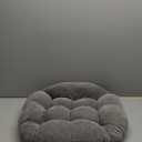 Degrees of Comfort Meditation Floor Pillow, Round Large Pillows Seating for Adults, Tufted Corduroy Cushion for Tatami Living Room, Grey, 22 Inch (1 Pack, Round | Grey | 1 Pack)