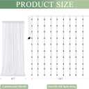 Tulle Backdrop Curtain with Lights String 10FT X 8FT White Sheer Tulle Backdrop Curtains for Wedding Birthday Party Reception Photo Booth Background Decorations (2 Panels 5x8FT)