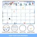 Comix 2026 Wall Calendar 14x11 Inch - 12 Monthly Calendar, January 2026 to December 2026, Calendar with Spiral Binding Week Numbers, Gift for Holiday, Ideal for School, Home and Office,Christmas Style (Fresh Watercolor)