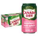 Canada Dry Fruit Splash Strawberry Ginger Ale Soda, 12 fl oz cans, 12 pack (EXP 01/08/27)