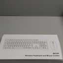 Wireless Keyboard and Mouse Combo, Full Size Silent Ergonomic Keyboard and Mouse, Long Battery Life, Optical Mouse, 2.4G Lag-Free Cordless Mice Keyboard for Computer, Mac, Laptop, PC, Windows(White)