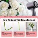 20PCS Artificial Roses with Long Stems - Realistic Silk Flowers, Fake Roses Real Touch Bouquet of Roses for Home Decor, Bridal Wedding Party Table Centerpieces, Bulk Faux Rose Flowers (White Purple)