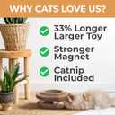 Magic Organ Cat Scratcher with Bell Ball and Catnip - Longer, Stretchier Accordion Cardboard Scratching Pad with 4 Strong Magnets - Interactive Kitty Kurlz Cat Toy