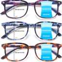 STASTEND Progressive Multifocal Anti Blue Light Reading Glasses for Women and Men Fashion Eyeglasses Frame (Multicolor-c2)