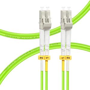 FLYPROFiber- 0.5M OM5 LC to LC Fiber Patch Cable, Length Options: 0.2m-20m, 40GB/100GB Multimode Jumper Duplex 50/125um LSZH Fiber Optic Cords - 0.5M(1.6ft)
