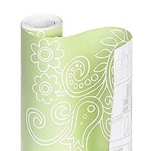 Kittrich Quick Cover Shelf Drawer Liner Potpourri Green Contact Paper New 1.5 YD