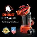 Camco Rhino Blaster RV Tank Rinser with Backflow Preventer - RV Accessories for Toilet and Waste Tank Cleaning - Essential Camper Supplies for Odor Control and Sensor Maintenance - (39080)