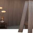 Wood Acoustic Slat Panels, 2 Pack, 94.5" X 23.6" Each Box, 3D Soundproof Accent Fluted Panel for Interior Wall and Ceiling Decor, Walnut