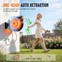 Retractable Garden Hose Reel 1/2" 100ft, 2-in-1 Wall Mount & Portable Auto Rewind Water Hose Reel with Any Length Lock & 180° Swivel, Heavy Duty Outdoor Hose Storage for Garden, Patio and Car Washing