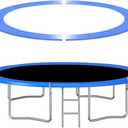 Trampoline Pad, Fits 12FT/14FT Frames for Choose,Trampoline Spring Cover, No Holes for Pole,Waterproof Trampoline Accessories Spring Pad, Standard Size Round Replacement Safety Pad. (Blue)
