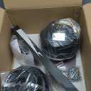 Asyko Ceiling Fans with Lights, 46" Low Profile Ceiling Fan with Light and Remote Control, Flush Mount, Reversible, Dimmable LED, Noiseless, Brown Ceiling Fan for Bedroom, Dining Room