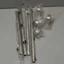 ENJOYBASICS No Drill Curtain Rods for Window 28 to 60 Inches, 5/8 Inch Diameter Renter Friendly Drapery Rod with Adhesive Brackets without Drilling, Adjustable from 27 to 65 Inches, Nickel