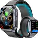 Blood Pressure Smart Watch for Men Women with Air Bag Cuff, Fitness Tracker with Heart Rate, Blood Oxygen, Sleep Monitor, 530mAh Battery, Family Data Sharing, Activity Tracker for Android iOS