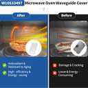 W10533497 3021428 Microwave Inlet Cover Replacement Compatible with Whirlpool Maytag WMH73521CW YMMV4205FW, WPW10533497 Microwave Oven Wave Guide Cover Replace PS8768667 AP5803334 Waveguide Cover