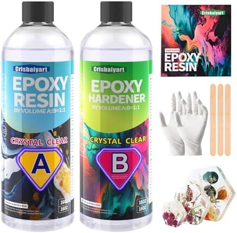 Epoxy Resin kit Anti-Yellowing Art Resin That,Table Top, Art Resin, Craft, Jewelry Casting, DIY, Tumblers & Wood, Food Safe, Heat & UV Resistant - 2 Part Resin Kit (32 Ounces)