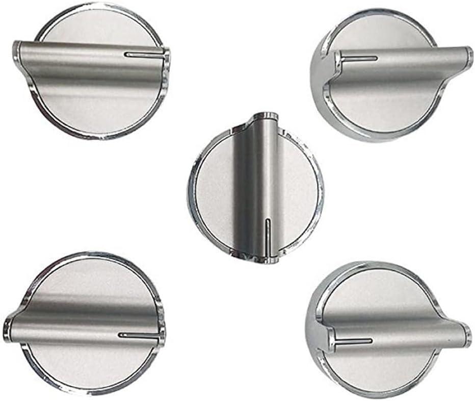 5-Pack W10828837 W10569582 Gas Range Stove Knobs for Whirlpool Stove/Range Urface Burner Knob Replacement W10569582 4363070 WPW10594481 WPW10646805 W10698166 W10594481 Cooktop Control Knobs