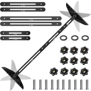 Stair Treads Gauge Template Tool Stair Tread Jig 11-60 inch Length Adjustable, Stair Tread Template Tool Stair Gauge Set Shelf Layout Tool for Stairs, Risers, Shelf and Cutting Drywall