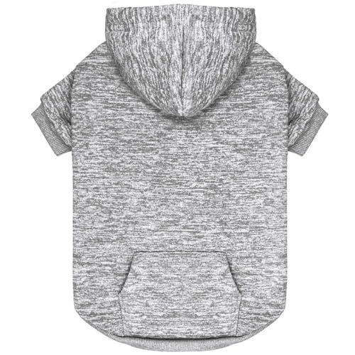 Dog Sweaters for Dogs Dog Hoodie Fleece Pet Sweater Soft Clothes Sweatshirt with Pocket Pet Hoodie for Dogs(Grey&XL)