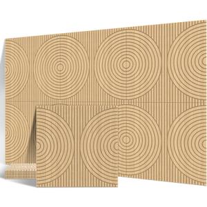 4 Pack Large Acoustic Panels,23.6 x 23.6 Inches Soundproof Wood Panels for WALL,Decorative Wood Grain Printing Sound Panels,Self-Adhesive Accent Wall Panels for Studio, Office, Home