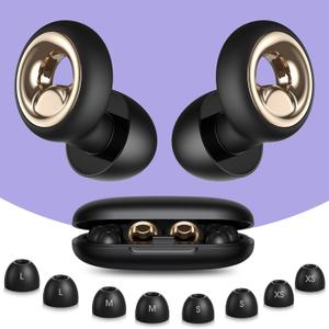 Ear Plugs for Sleeping, 50dB Silicone Ear Plugs for Noise Cancelling, Earplugs for Snoring, Concert & Shooting with 8 Eartips, Silicone Hearing Protection for Work, Travel(Dark Grey)