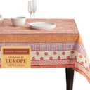 Maison d' Hermine Table Cloth Square Table 100% Cotton 54 x 54 Inches Fall Tablecloth Reusable Everyday Use for Thanksgiving Christmas Decorations Dining Farmhouse Party (Harvest Festival)