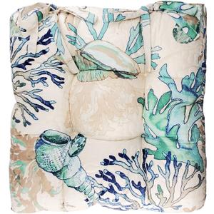 Greenland Home Triple-Cushioned Chair Pad, Single, 18x18-inch (1), Atlantis