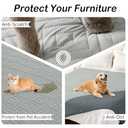 hyha Waterproof Dog Blanket, Soft Pet Bed Blankets, Waterproof Sofa Couch Cover for Dogs Washable, Reversible Pet Couch Covers for Sofa Furniture (30x53 Inch, Grey/Dark Grey)