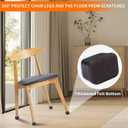 Ezprotekt 24 Pcs Rectangle Felt Chair Leg Floor Protectors for Hardwood Floors, Rectangle Black Silicone Furniture Pads Caps Covers for Chair Desk Table (Fit L :1.3-1.7", W: 0.6-0.9")
