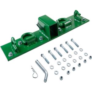 OneChoi Tractor Bucket Hooks Bolt on Hooks 2 Receiver, G70 Grade Grab Hooks, Forged D Rings, Tow Hook Bolts for Universal Tractor Buckets (Green 1.5 Bolt)
